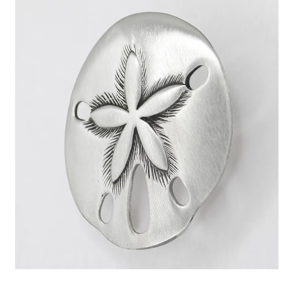 Silver Sand Dollar Cabinet Pull - Picture 2 of 4